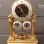 Pendule squelette indiquant le quantième du mois et le jour de la semaine par Charles BERTRAND vers 1785
