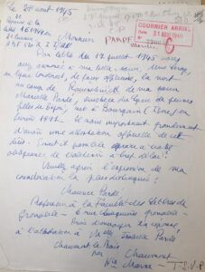 Maurice PARDE demande une attestation officielle du décès de sa soeur