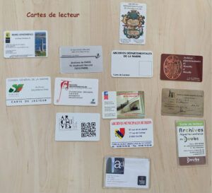 Cartes de lecteur aux archives